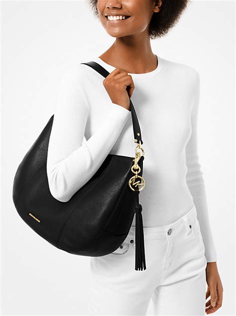 michael kors brooke large tasche|Brooke Large Pebbled Leather Shoulder Bag .